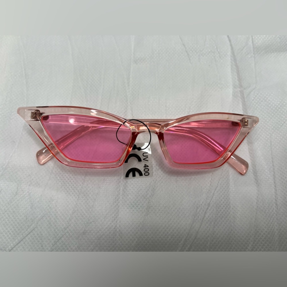 Pink Cat Eye Glasses with Pink Tint